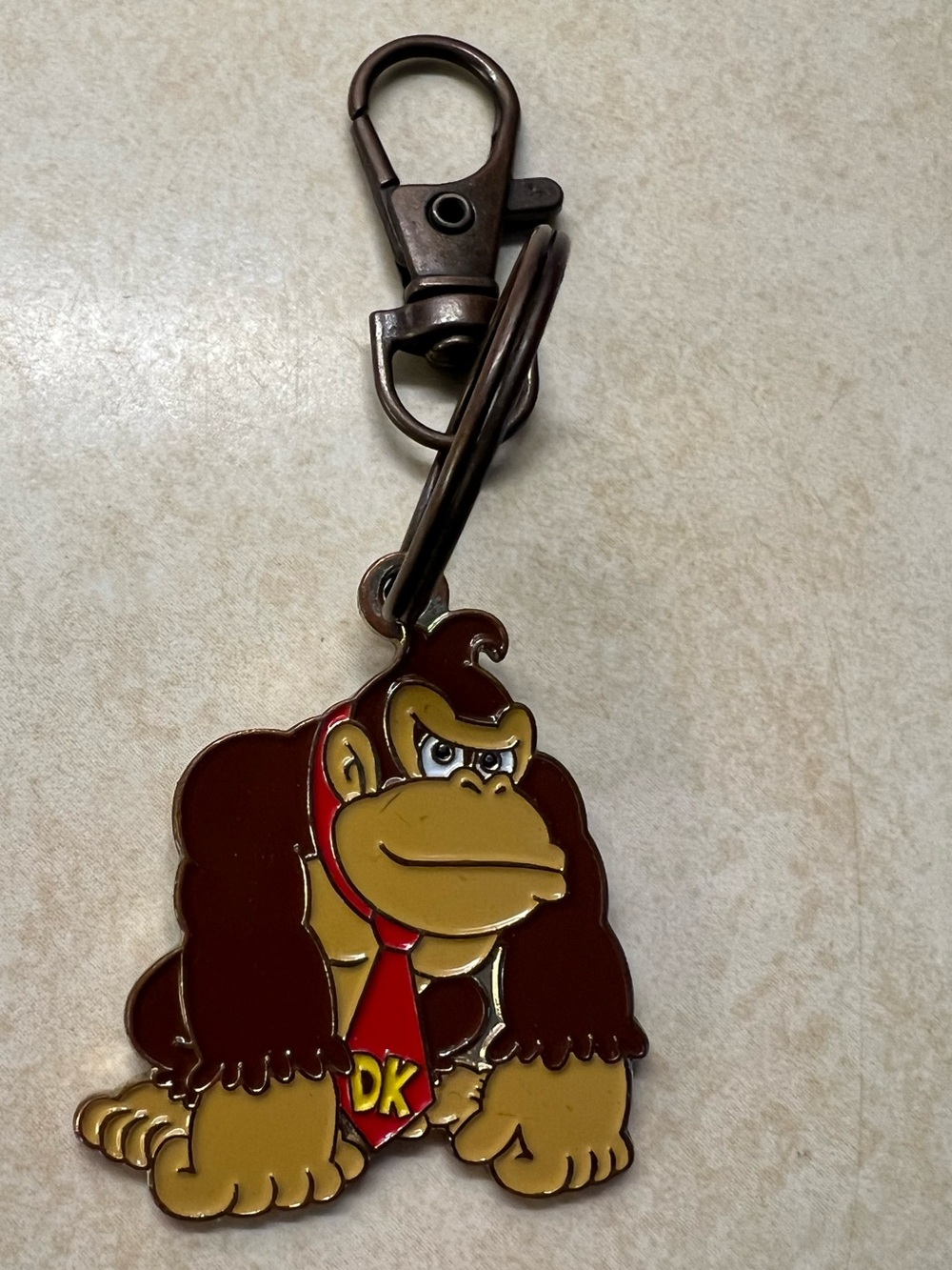 Donkey Kong Keychain Charm - Brown & Tan